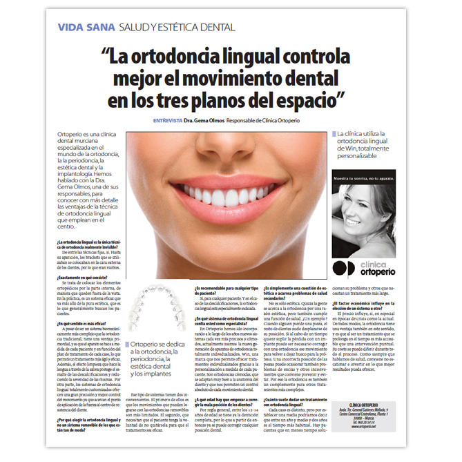 Entrevista en La Razón 2/ 3/ 2014. | Clínica Dental Ortoperio