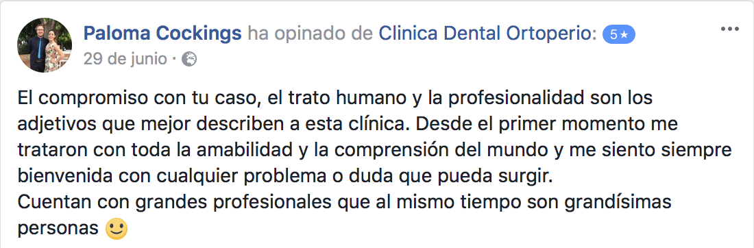 Opiniones|Clínica Dental Ortoperio